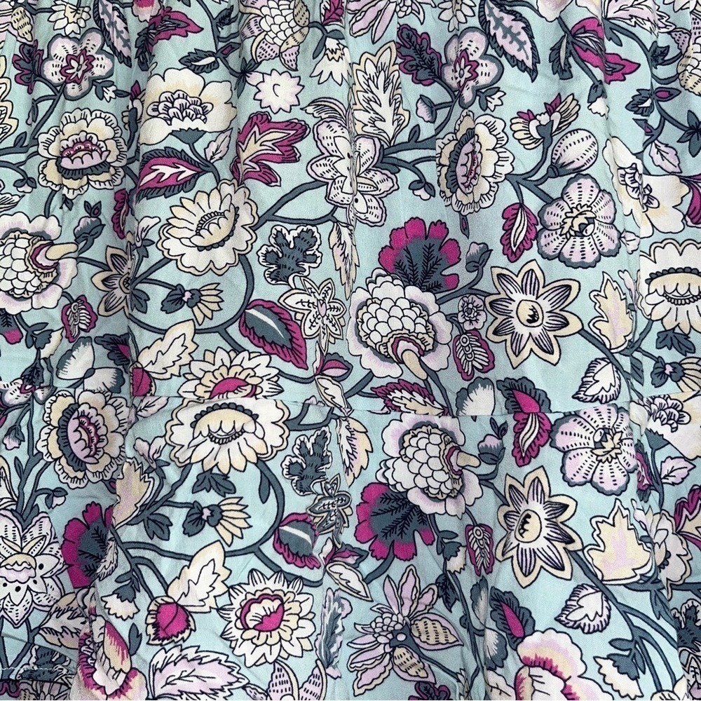 Loft Light Blue Layered Floral Skirt - Picture 2 of 4